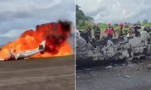 委内瑞拉一小型飞机起飞时坠毁 2人遇难